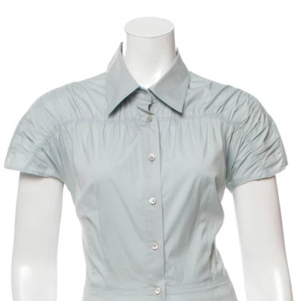 Prada Women's Blouse in Light Blue - Picture 8 of 9